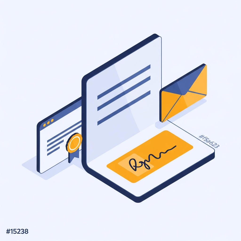 Documento con firma digital y certificado de empresa