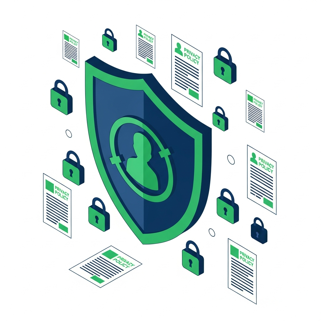 Escudo de proteccion de datos personales con candados