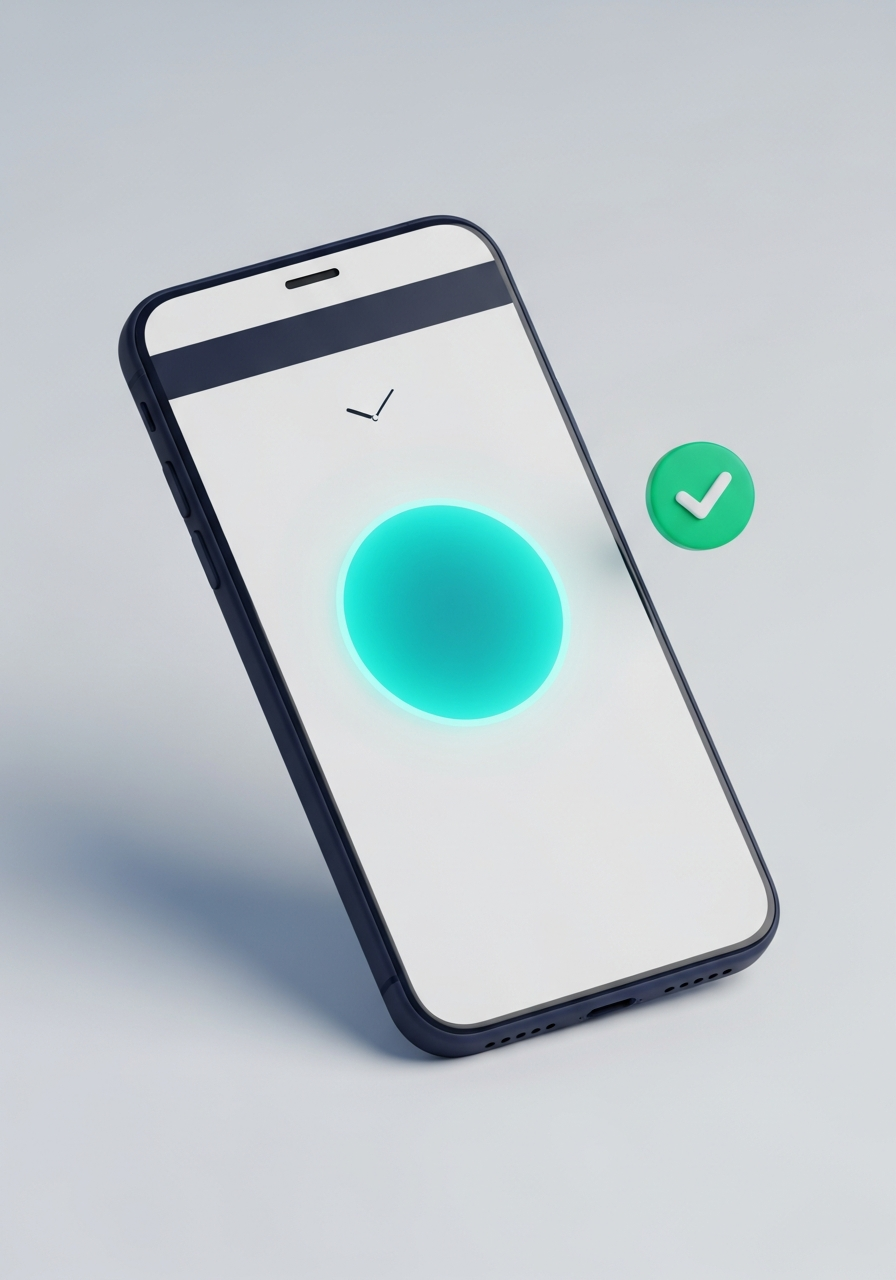 App movil de fichaje con boton de entrada